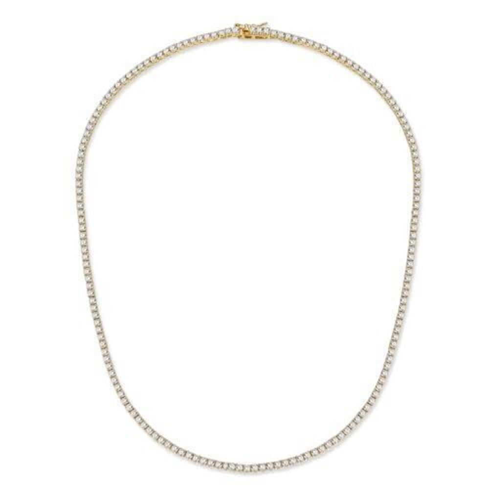 1009 18K Yellow Gold Plated 3.0mm Round Cubic Zirconia Classic Tennis